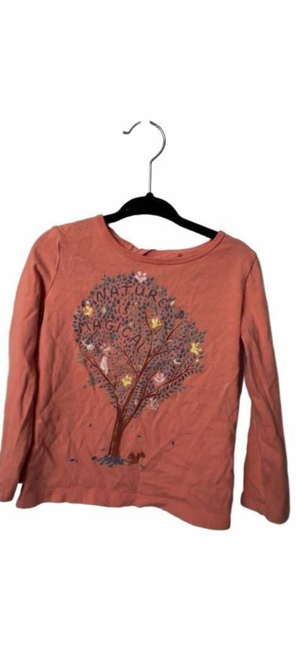 Carter's Nature Is Magical Long Sleeve Graphic Tee Orange Peach Girls_K0052